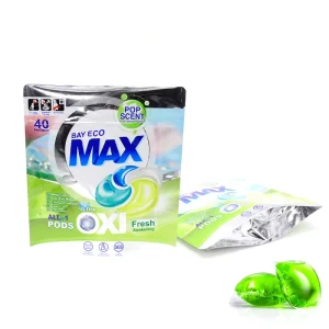 Glossy Laminated Ziplock Foil Stand-Up Pouches for Laundry Detergent Pods
