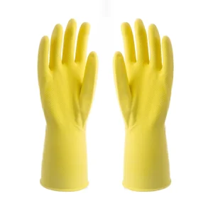 Gloves Household Ce Dipped Flock Lined Safety Dishwashing Cleaning Rubber Latex Custom Logo Custom Package Thin Natural 2 Color