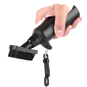 Golf Club Cleaning Brush with Nylon Bristles, Plastic Handle, Spray, and Retractable Rope