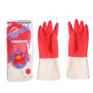 Good Quality Double Color Household Cleaning Gloves Latex Dishwashing Gloves for Kitchen Use for All Winter Spring