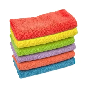 Gray 40x40cm Microfiber Warp Knitted Polishing Absorbent Drying Car Wash Towel Microfiber Cleaning Cloth for Kitchen