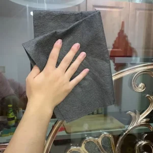 Gray Microfiber Glass Cleaning Cloth Lint Free Wiping Rag Quick Dry Multipurpose Cloth for Mirror Window Car