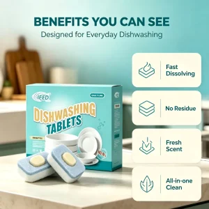 Grease-Removing Dishwasher Tablets Fresh Scent 30 Count