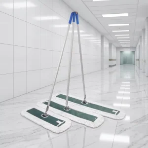 Green Dust Mop 360 Swivel Head Multi-Size Aluminum Handle for Dry Use Office Hotel Cleaning