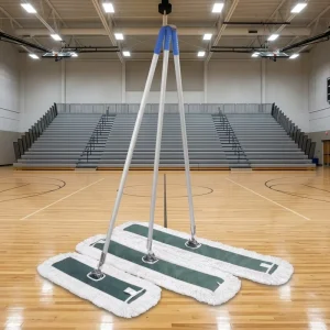 Green Flat Dust Mop 360 Swivel Multi-Size CE Certified Aluminum Handle for Mall Hotel Cleaning