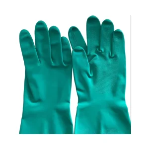 Green Nitrile Chemical Gloves for Household Use, CE EN388 Certified, N2601