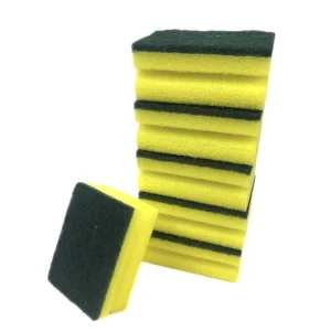 Green and Yellow Kitchen Dishwashing Sponge