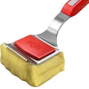 Grill Brush Bristle Free Thickened Stelfyber. SteamWizards BBQ Replaceable Cleaning Head Unique Seamless Fit Tool