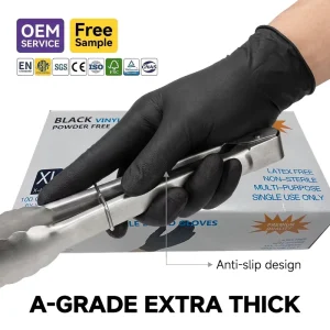 Grip X Nitrile Gloves Black Disposable Examination Gloves Latex Free Glove Machines China Manufacturers Malaysia Price
