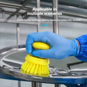 HACCP Color Coded Food Grade Hand Brush FDA Compliant Round Handle Scrub Brush for Food Factory Hygiene