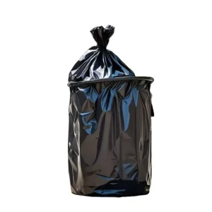 HDPE Drawstring Recyclable Trash Bags 50L-240L Black Contractor Garbage Bags