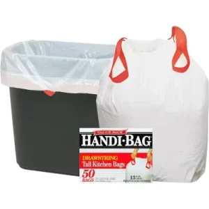 HDPE LDPE Corn Starch 30 Gallon Large Drawstring Sturdy Biodegradable Gravure Printed Wanda Brand Valve Household Office Bag