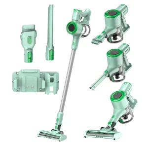 HEPA Filtration Cyclone Bagless Cordless Stick Vacuum Cleaner with Brushless Motor and Dry Function