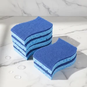 HLS-319-1 Blue 2-Layer Dishwashing Sponge 20mm Thick Rectangle High-Absorption Scouring Pad Manufacturer’s Sponge