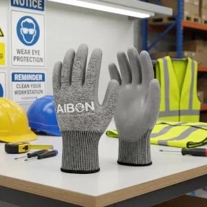 HPPE Palm-Coated Safety Work Gloves, Anti-Impact, Anti-Slip, Waterproof, OEM Dipped Garden Gloves