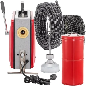 HXGQ-160 Drain Pipe Cleaner Machine with 10, 16, and 22 mm Spirals