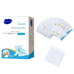 Hais Hainuo Alcohol Cotton Wipes Medical Grade Disposable Cleaning Phone Screens Individually Wrapped Large Size Wet