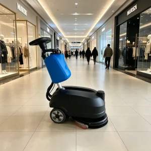 Hand Push Floor Scrubber Scraper Manual Walk behind Floor Cleaner for Small Workshop & Private Garage