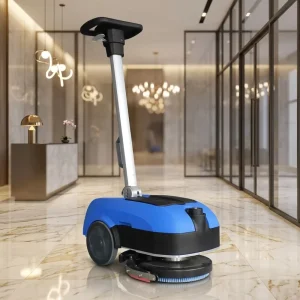 Hand-Push Mini Walk-Behind Compact Floor Scrubber