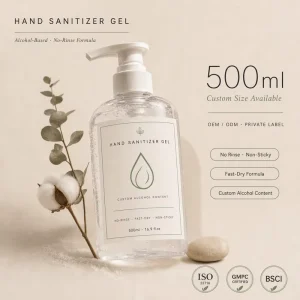 Hand Sanitizer Gel 500ml Pump Bottle Alcohol Antibacterial Waterless Wash Free for Home Office Hotel