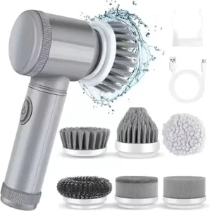 Handheld Cordless Electric Cleaning Brush for Kitchen, Dishes, Bathroom, Sink, and Tile