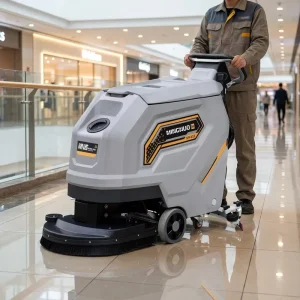 Handheld Electric Commercial Floor Scrubber Brush for Shopping Mall Restaurant Oil Stain Removal 60L Tank