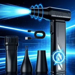 Handheld Mini Electric air duster Portable Compressed Air Duster Car Washing Dryer Dust Cleaning Blower Fan