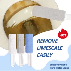 Handheld Pumice Stone Toilet Bowl Cleaner with Handle for Hard Water Ring and Stain Removal Eco Friendly