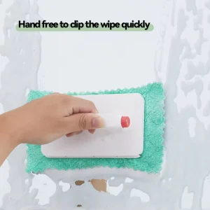 Handheld Rag Clamp Mop with Shark-Tooth Clip for Tightly Holding Wipes