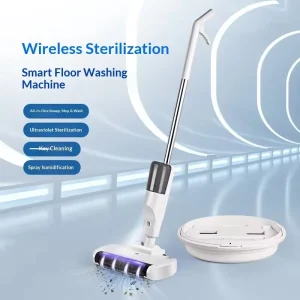 Handheld USB-Powered Electric Floor Cleaner and All-in-One Wet Dry Mop Scrubber with English Operation