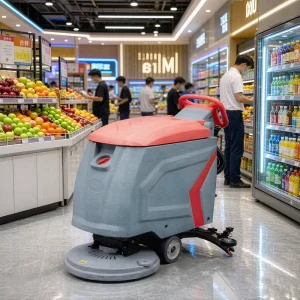 Handheld Walk-Behind Cordless Floor Scrubber Machine for Office and Restaurant