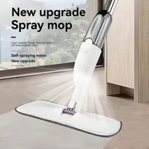 Handheld Wet Dry Floor Cleaning 360 Swivel Removable Microfiber Pad 37cm Wide 120cm Stainless Steel Pole Water Tank Spray Mop