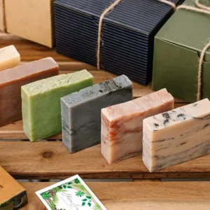 Handmade Organic Herbal Body Cleaning Exfoliating Cold Pressed Masculine Soap Natural Scent Whitening Effect Variety 3 Bars for