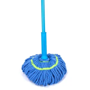 Hands-Free Cotton Yarn Mop Sliding Wringing Spin Dry Mop for Home and Office Use