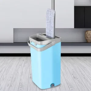 Hands-Free Flat Mop Floor Cleaner, Self-Wash Portable Squeeze Mop
