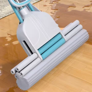 Hands-Free Flat PVA Sponge Mop for Tile, Bathroom, Garage, and Home Floors