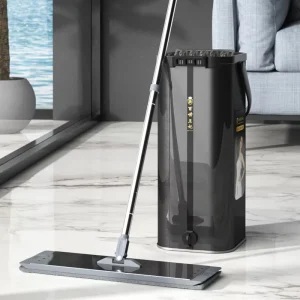 Hands Free Self Washed Flat Mop with Bucket