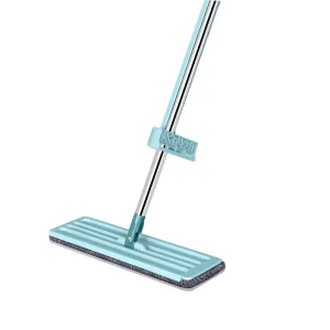 Hands free Household Mop with Washable Cloth for Wooden Floors Dual use Flat Mop for Dry and Wet Cleaning