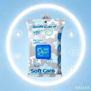 Hanging Flushable Wipes, 80 Sheets, Spunlace Nonwoven, 200 x 150mm Family Pack