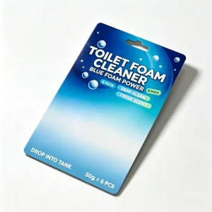 Hanging Hole Retail Packaged Cleaning Goods Display Cards for Washroom Product Merchandising