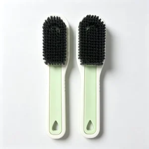 Hard Bristle Mini Plastic Handle Laundry Brush for Collar and Shoe Stain Cleaning