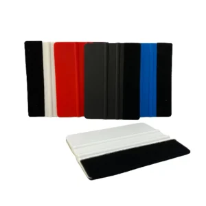 Hard Squeegee Car Film Tool Vinyl Blue Plastic Scraper With Soft Felt Edge Window Glass Decal Applicator