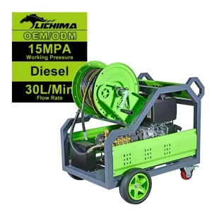 Haute Pression Nettoyeur High Pressure Water Sewer Cleaner Diesel Drain Pipe Cleaning Machine