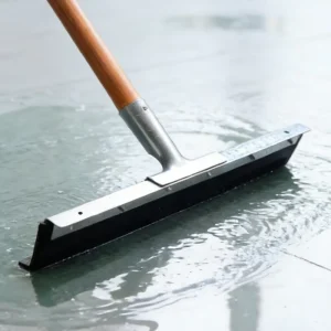 Heavy Duty 24 Inch Stainless Steel Floor Squeegee Durable Wood Rubber Galvanized Floor Cleaner ApplicableHospitals Schools