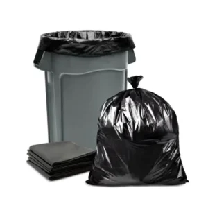 Heavy Duty 42 Gallon Black Biodegradable Trash Bags 3 Mil 4 Mil HDPE LDPE Construction Grade