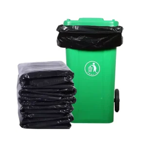 Heavy Duty 42 Gallon Black Contractor Bag 3M 4M Thick Black Construction Grade PE Trash Bag for Bedding Trash Gravure Printing