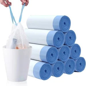 Heavy Duty 55 50 45 30 13 Gallon Contractor Kitchen White Plastic Garbage Bags Roll with Drawstring