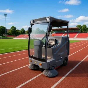Heavy-Duty Automatic Self-Propelled Ride-On Floor Sweeper and Scrubber with Dual Side Brushes