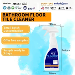 Heavy Duty Bathroom Floor Tile Cleaner Deep Cleaning Grout Tile Descaler for Soap Scum 500ml