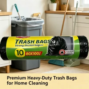 Heavy Duty Black Garbage Bags 20-100 Rolls Strong Leak-Proof Trash Bags for Home/Kitchen/Office Secure for Home Use